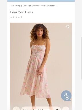 Altar'd State Liora Maxi Dress in Blush Floral